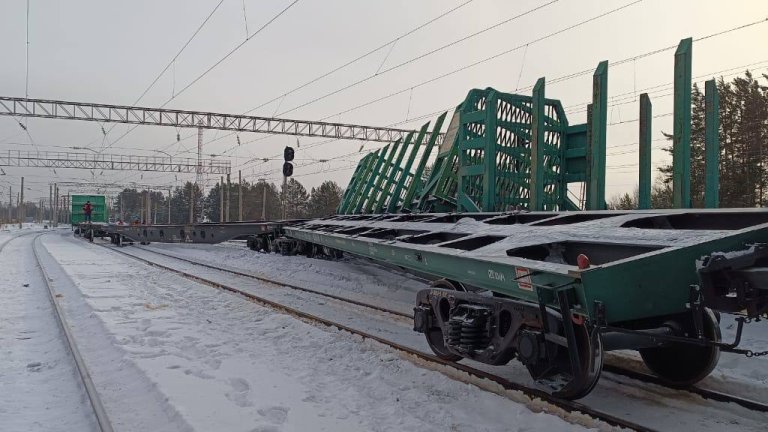 В Братском районе вагоны сошли с рельсов