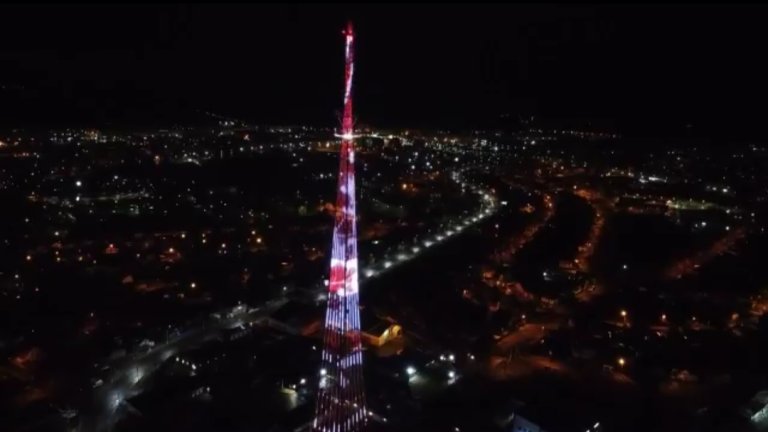 Братская телебашня засияет цветами флага братской республики