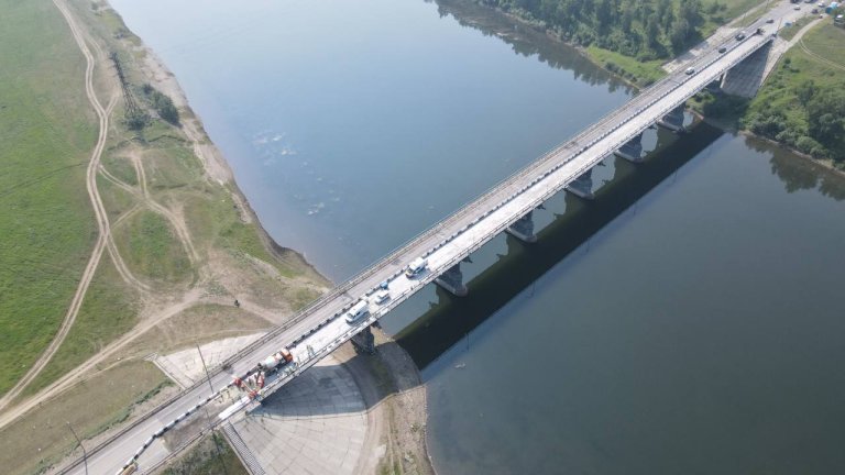 Ремонт моста через реку Белую в Усольском районе завершат до конца сентября