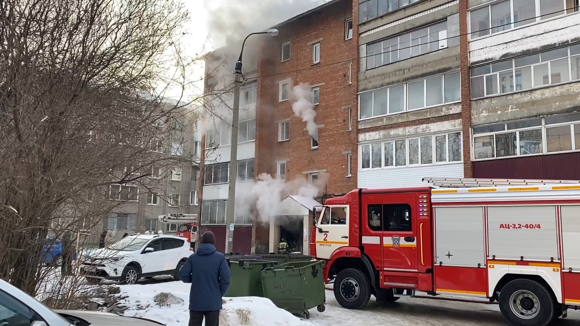 В дымовой западне оказались жители из-за пожара в подвале пятиэтажки в  Иркутске | 22.02.2024 | Новости Иркутска - БезФормата