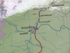 Старая карта бодайбинского района