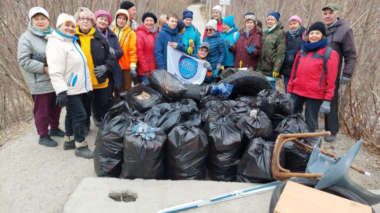 1300 тонн мусора собрали участники общегородского субботника в Иркутске