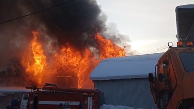 Магазин строительных материалов сгорел в Бодайбо
