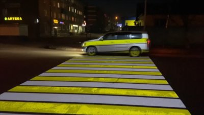 Первый в регионе проекционный пешеходный переход появился в Черемхове 
