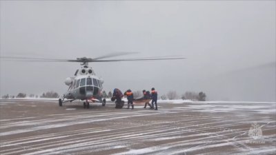 Для эвакуации охотников из тайги Казачинско-Ленского района спасатели задействовали вертолёт 