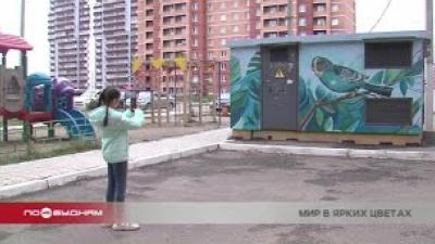 Иркутский художник разрисовал трансформаторные будки в Ленинском районе
