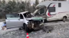 В Тайшетском районе водитель Nissan Tiida столкнулся с автобусом, грузовиком и автодомом